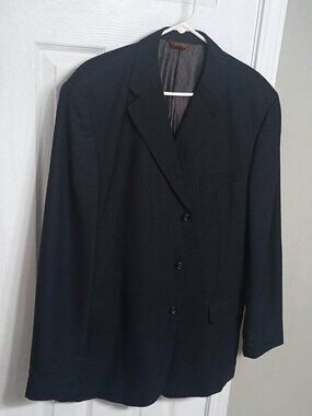 Caravelli Men Dark Grayish Blue Suit Jacket Only  44L
